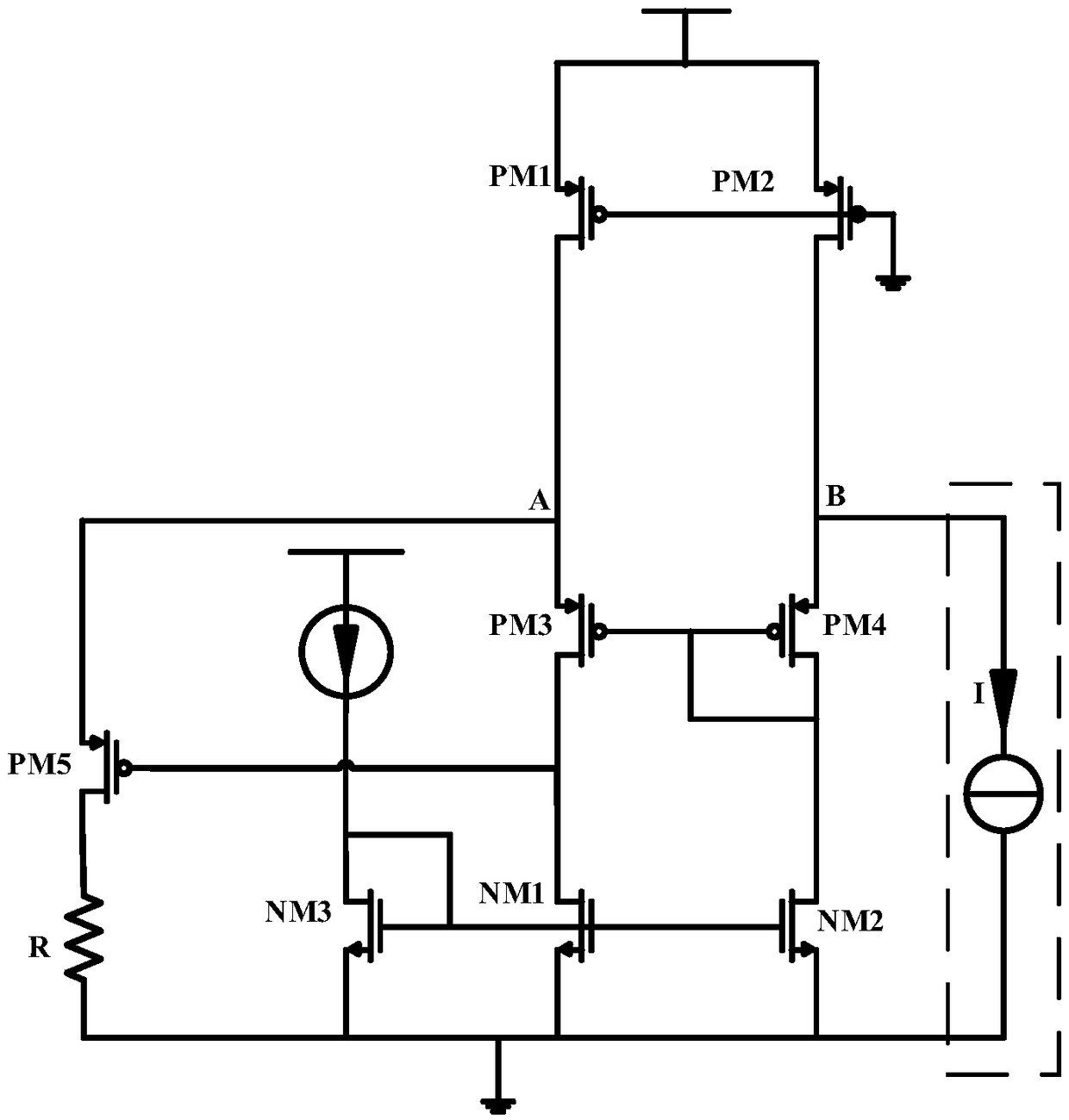 High-precision current detection circuit working in sub-threshold region