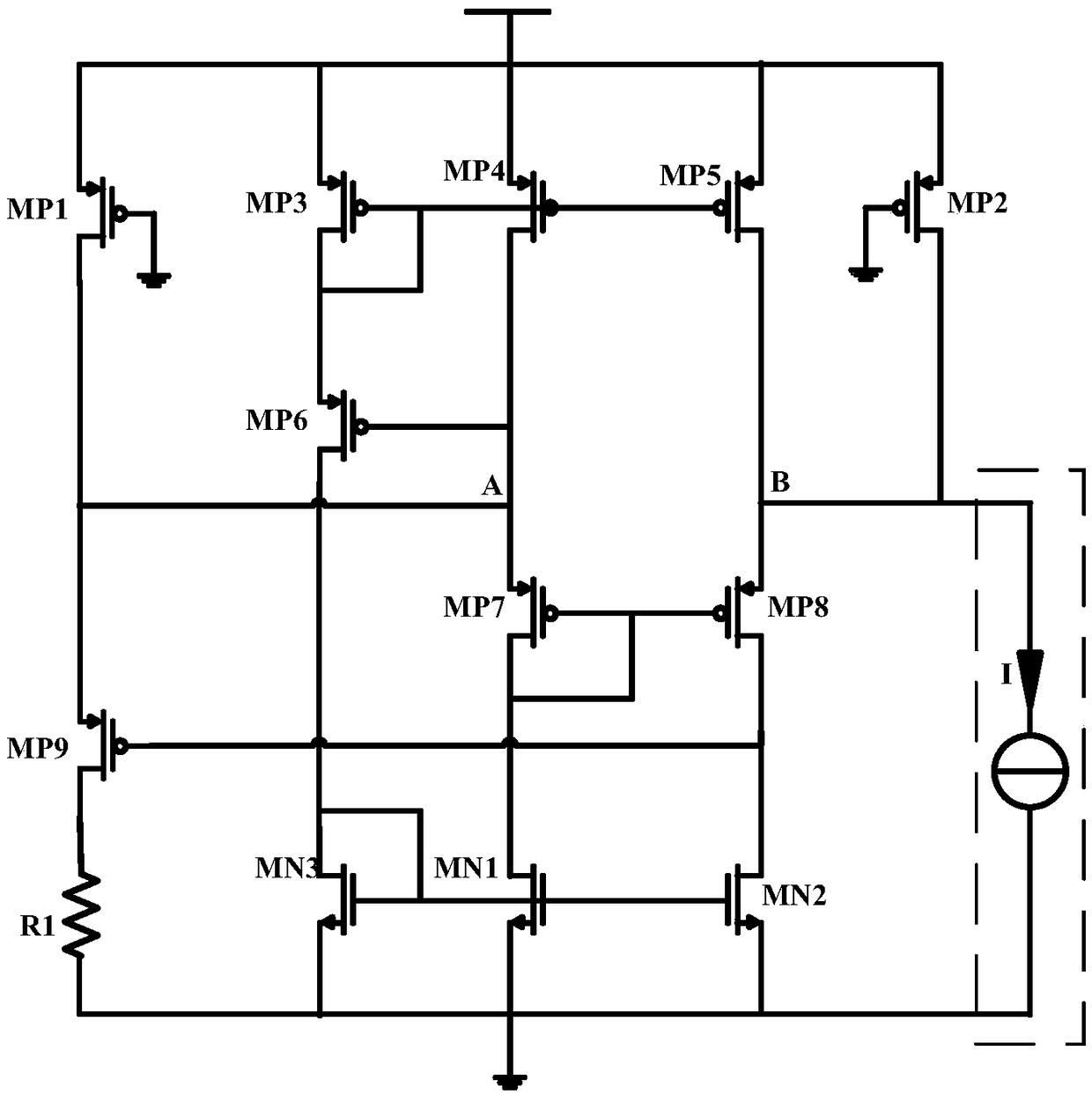 High-precision current detection circuit working in sub-threshold region