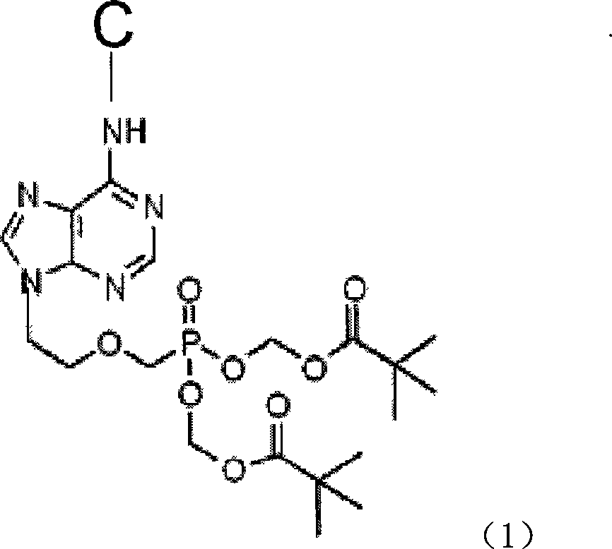 Adefovir dipivoxil ester colalin derivatives as well as preparation method and uses thereof