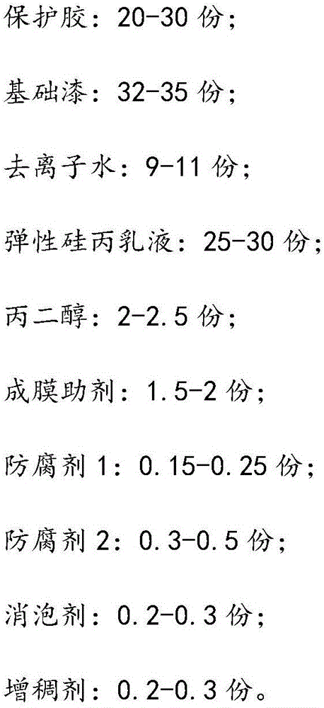 Formula and production method of waterproof breathable water-in-water multicolour coating