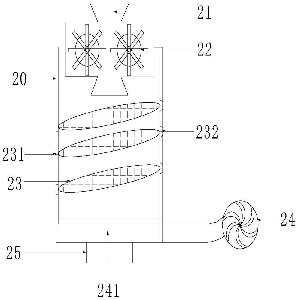 Rotary reciprocating type tea screening and processing device