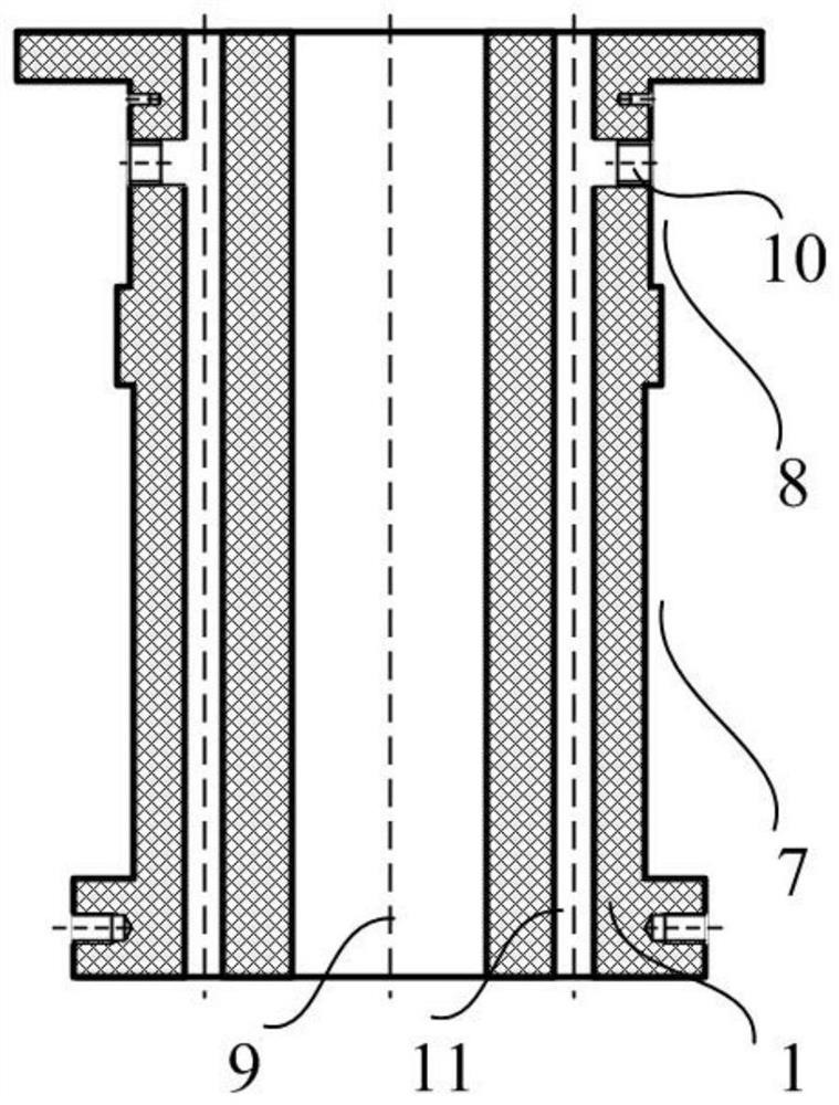 A radiation device for acoustic logging while drilling