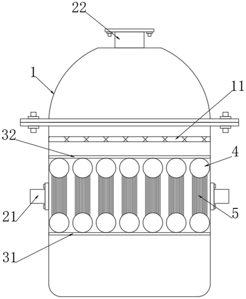 High-temperature alloy production waste gas self-adhesion treatment device