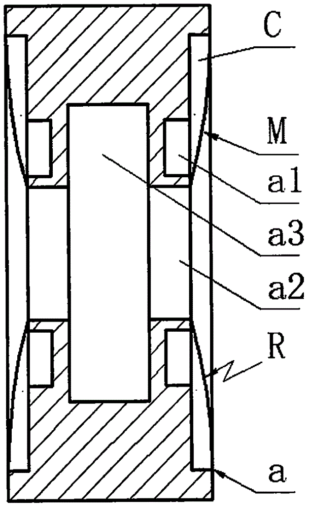 Runner-type piezoelectric beam energy harvester with suspended shaft end