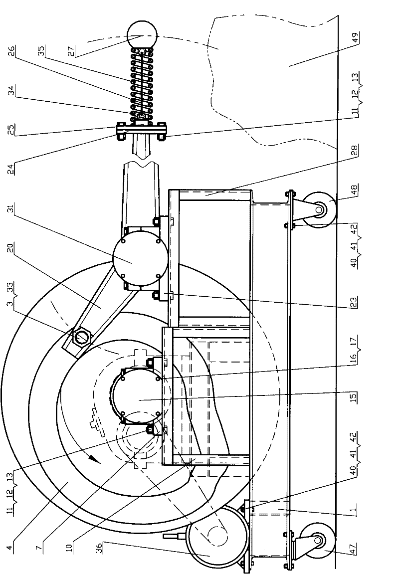 Cam lever-type large-block material crushing machine