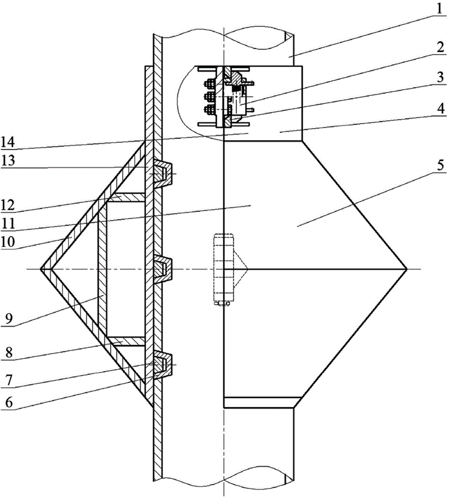 Detachable ice-resistant device applicable to offshore nuclear power platform