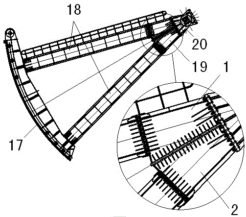 Method for solving transportation difficulty problem of huge support arm base and detachable support arm base