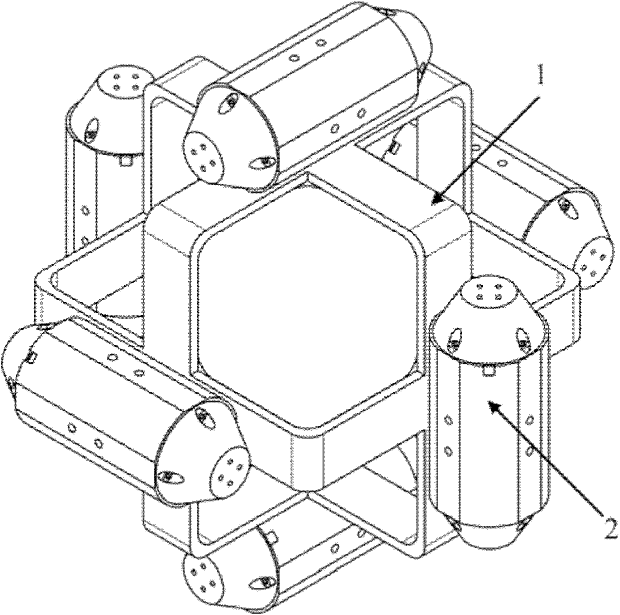 Six-degree-of-freedom active and passive dynamic vibration-absorbing device