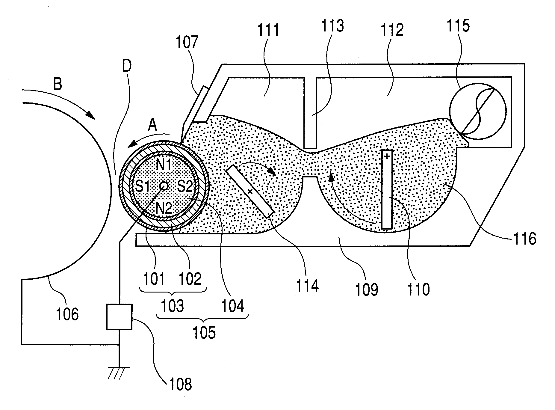 Developing apparatus and electrophotographic image-forming apparatus