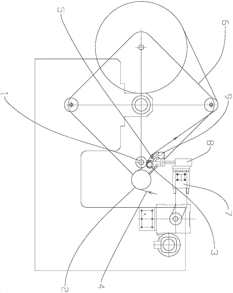 Winding no-bottom-wrinkle receiving mechanism