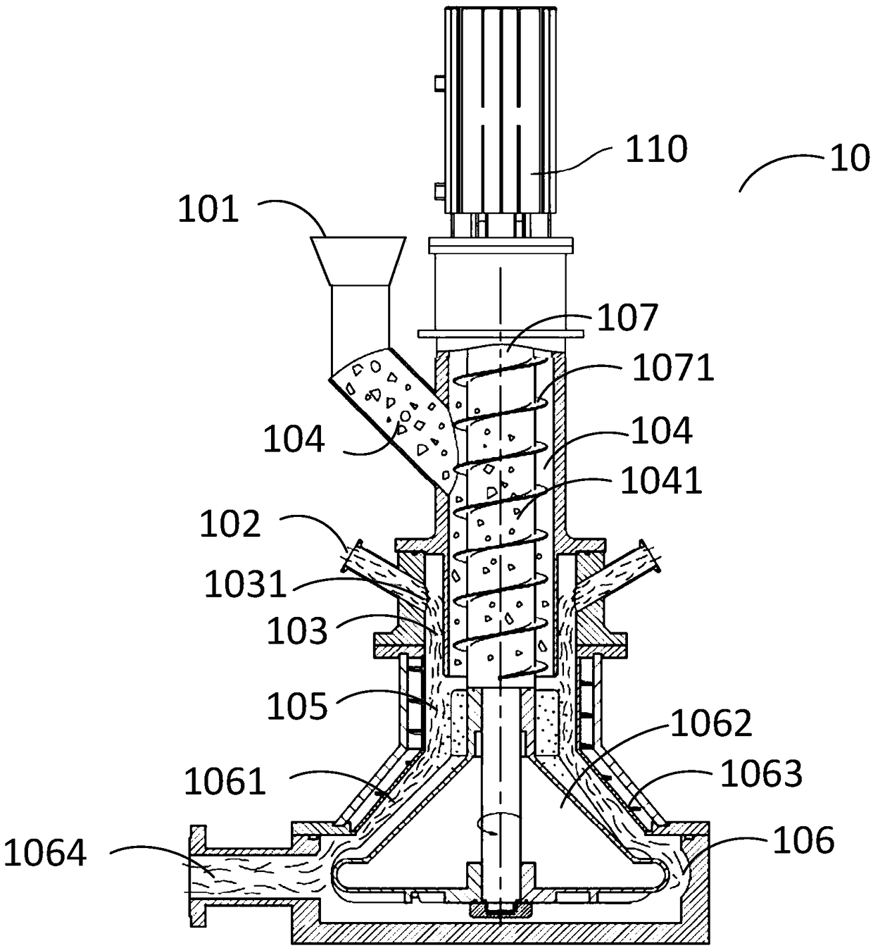 Apparatus and method for mixing solid and liquid