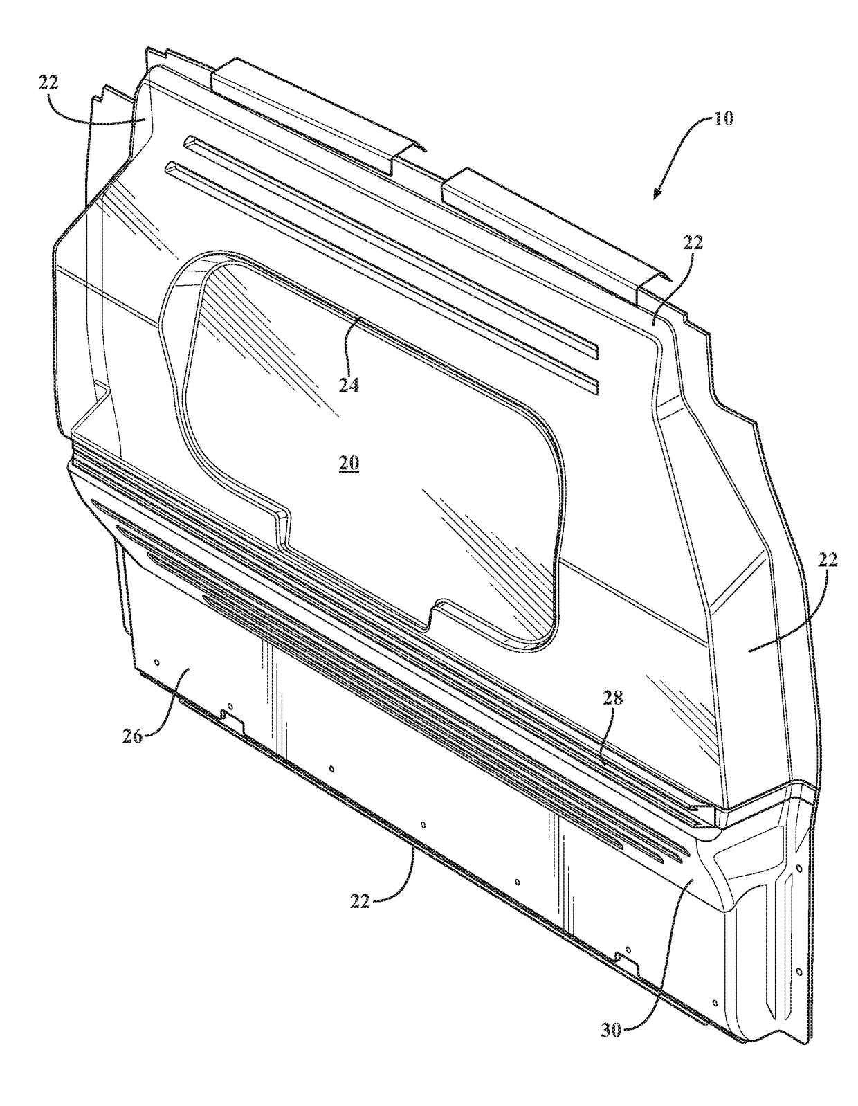 Transparent vehicle partition