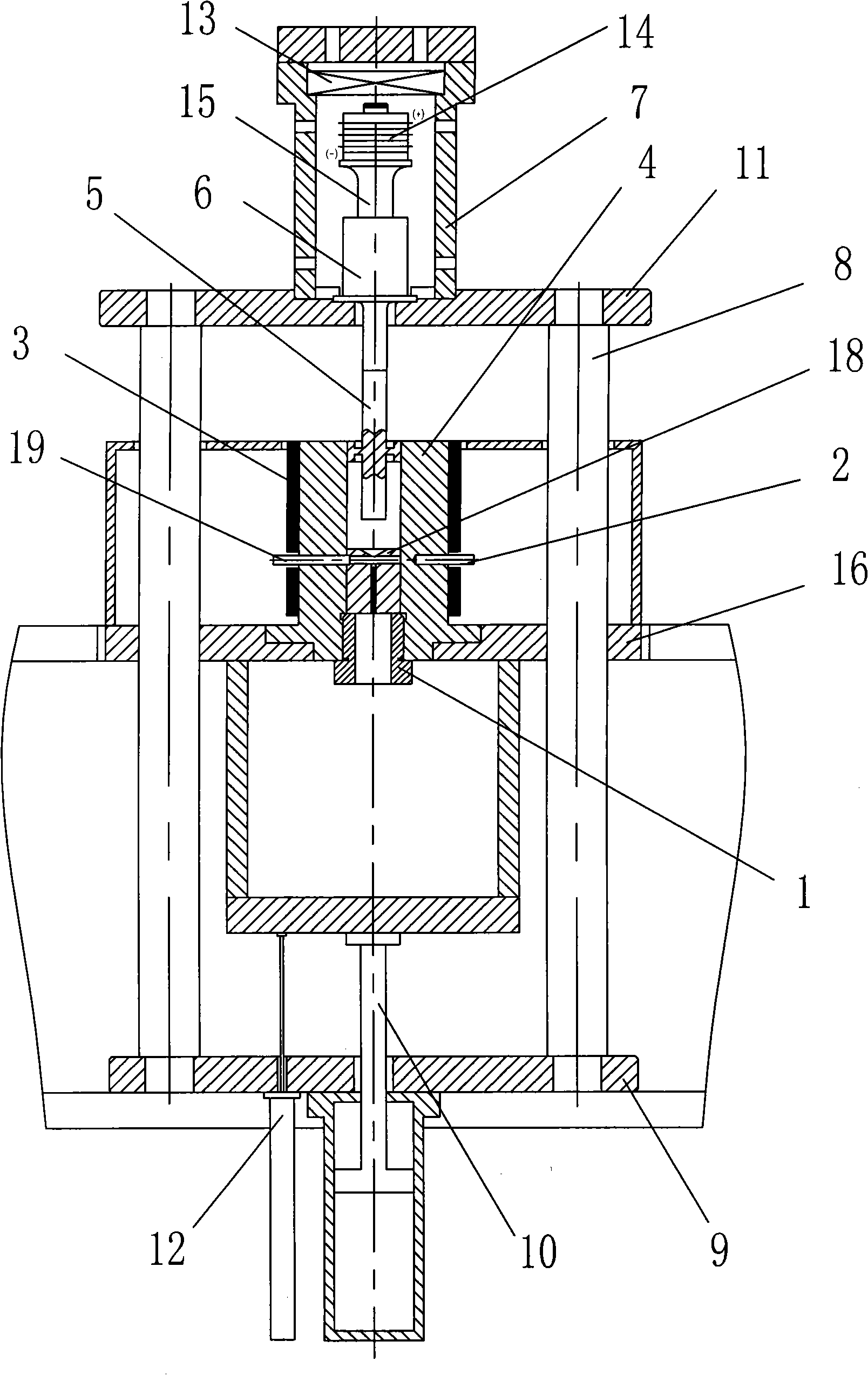 Test device for accomplishing polymer melting plasticization using superaudio vibration