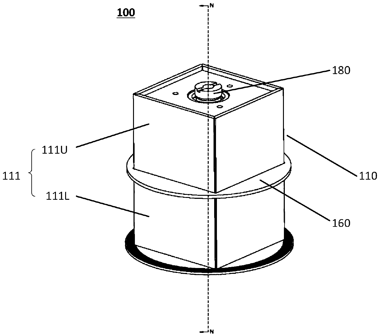 Rotating mirror unit for laser radar, corresponding laser radar and using method