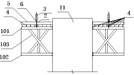 Bracket counter pull loading pre-pressing device and tensioning pre-pressing method thereof