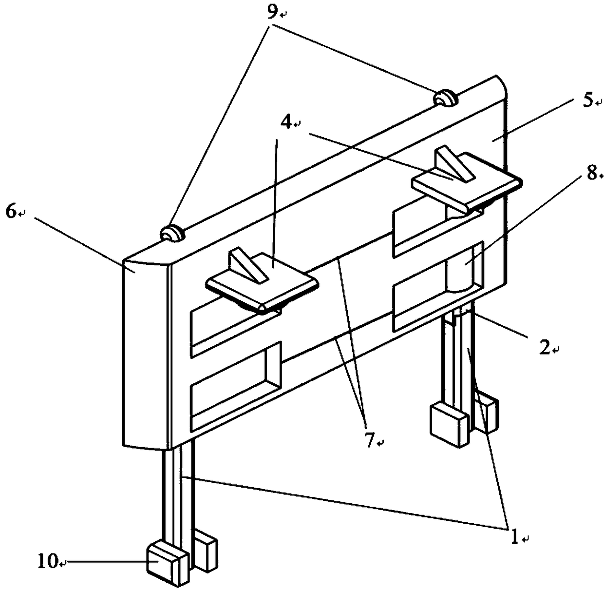 Oblique azimuth temporary parking system and control method thereof