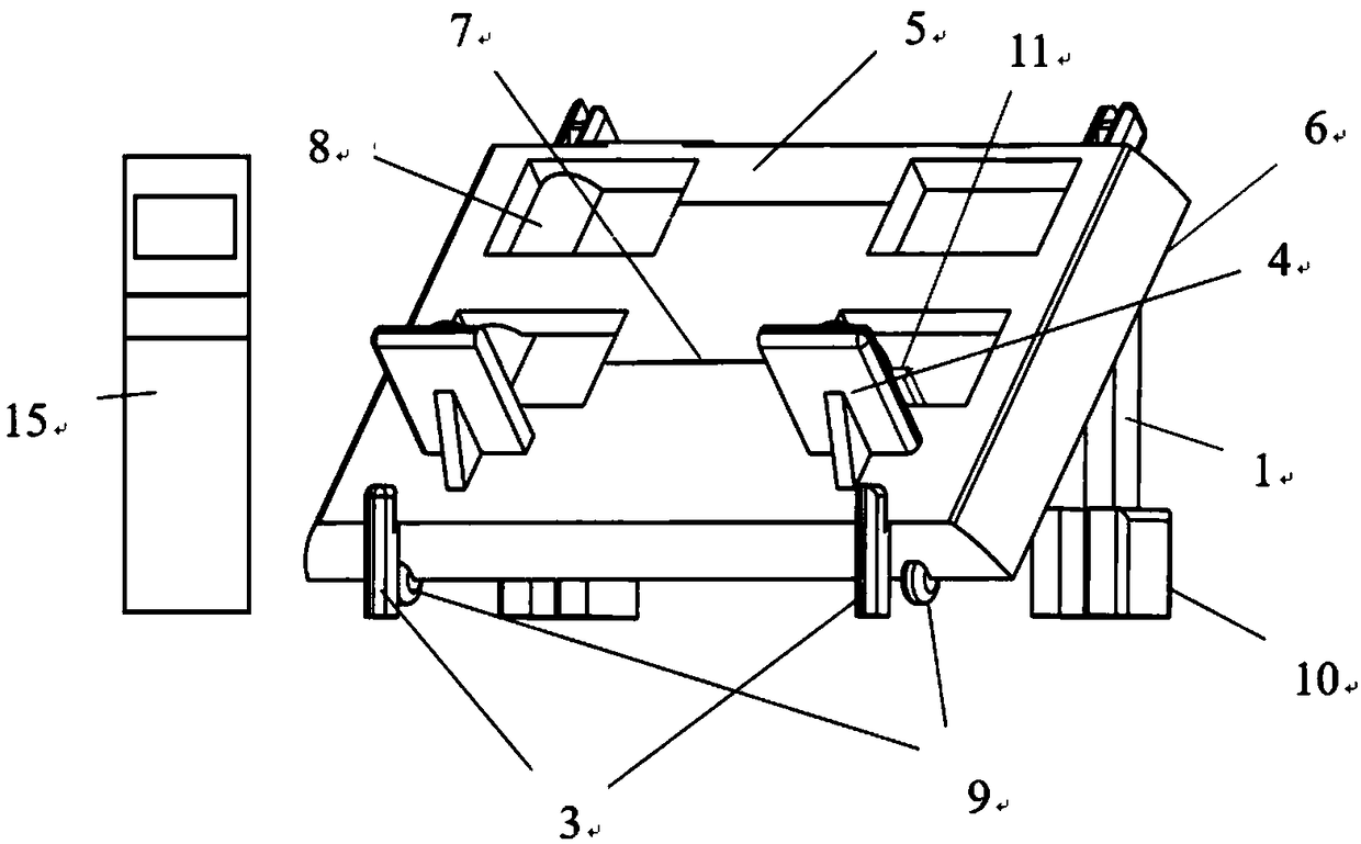 Oblique azimuth temporary parking system and control method thereof