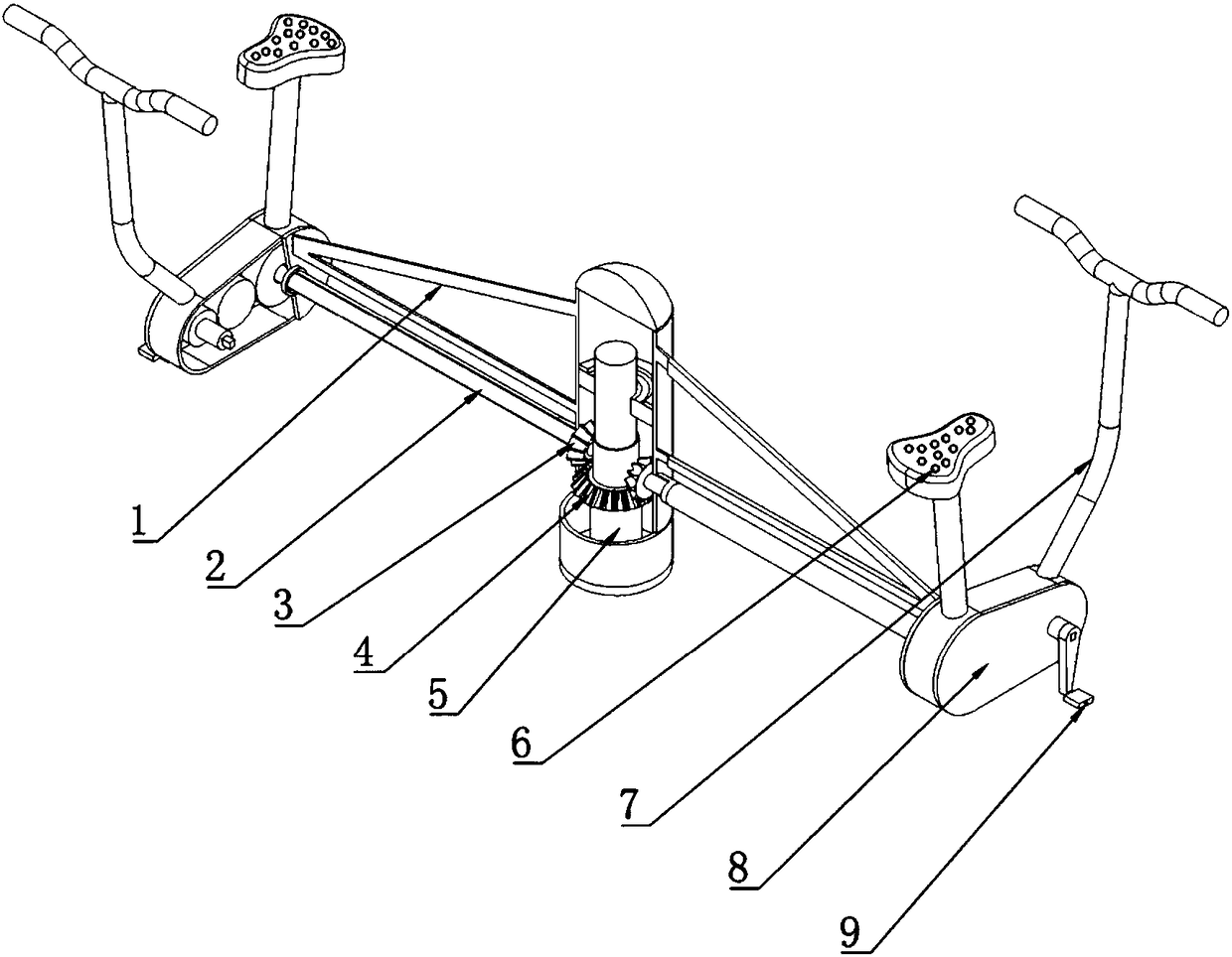 Rotary pedal fitness device