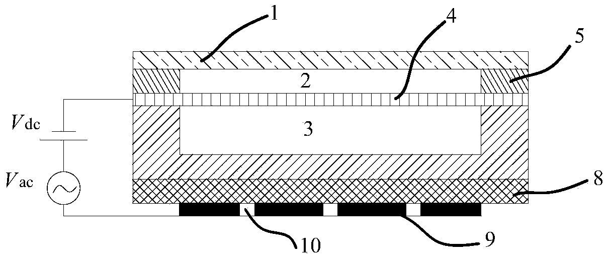 Marine biochemical substance monitoring sensor based on CMUT (Capacitive Micromachined Ultrasonic Transducer) as well as manufacturing method and measuring method of marine biochemical substance monitoring sensor