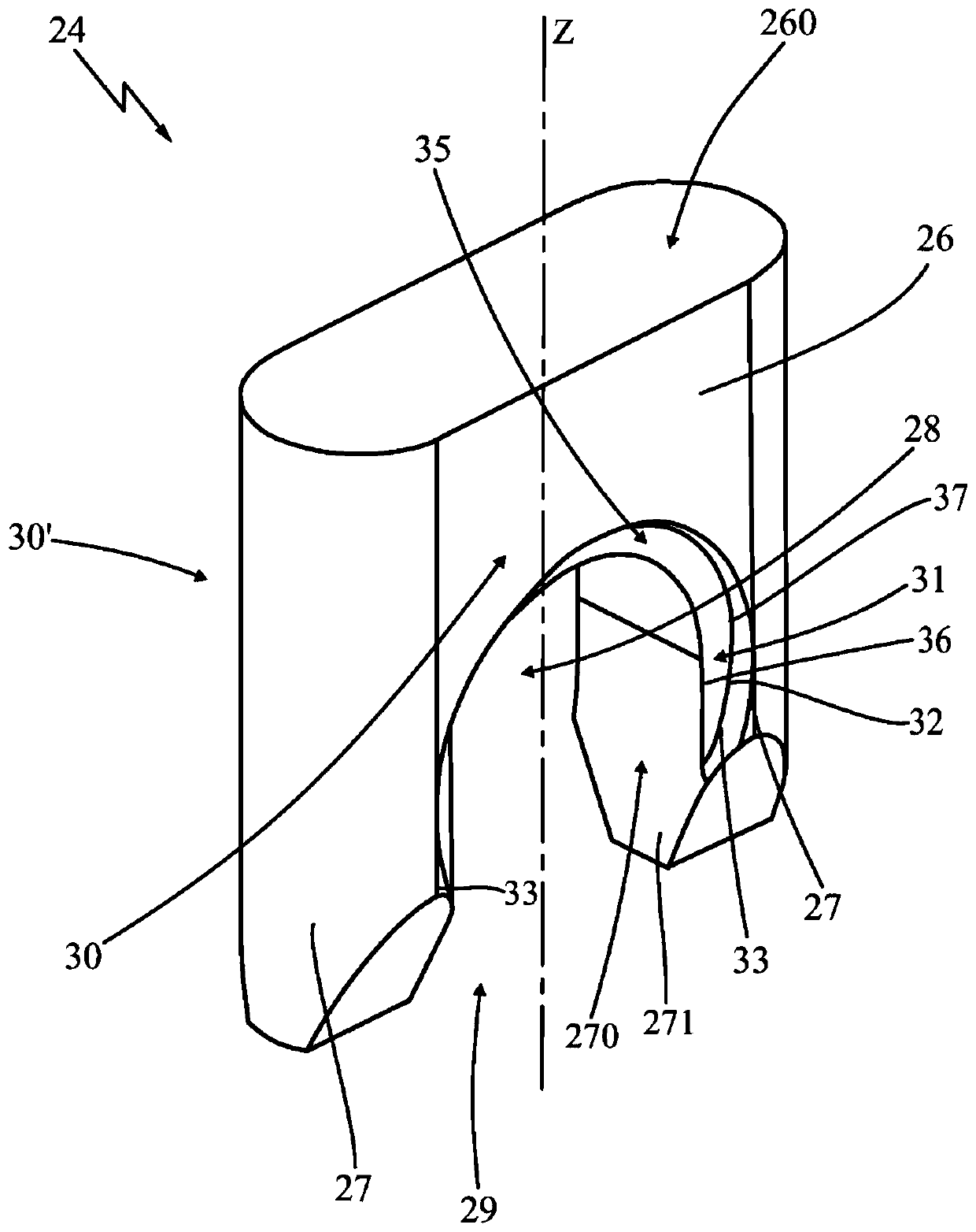 Elastic hinge for eyeglasses and assembling method of elastic hinge