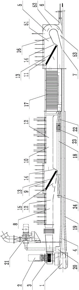 Double-circulation heat exchange device of oven of high-speed vertical enameling machine