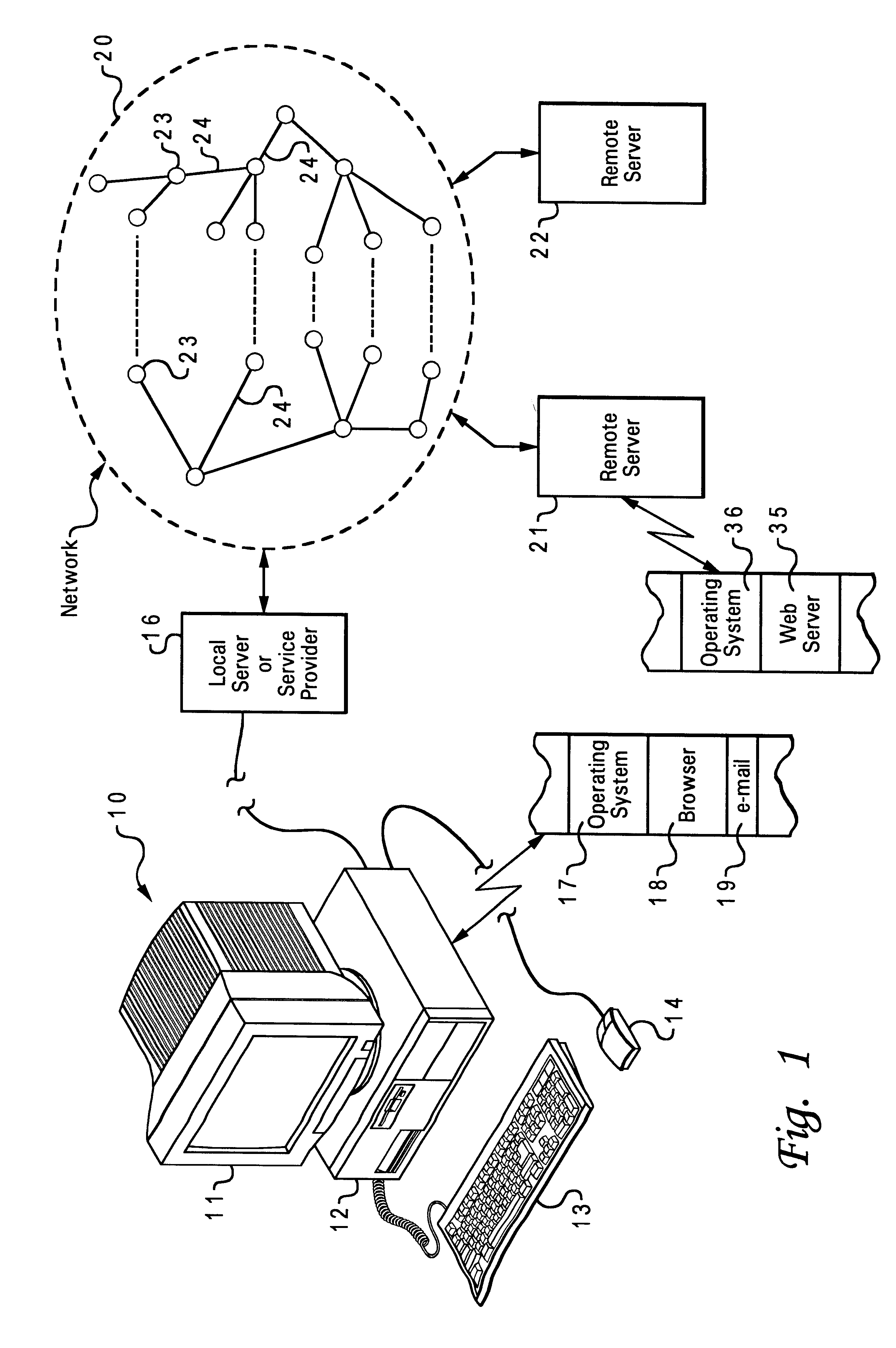 Client-controlled link processing in computer network