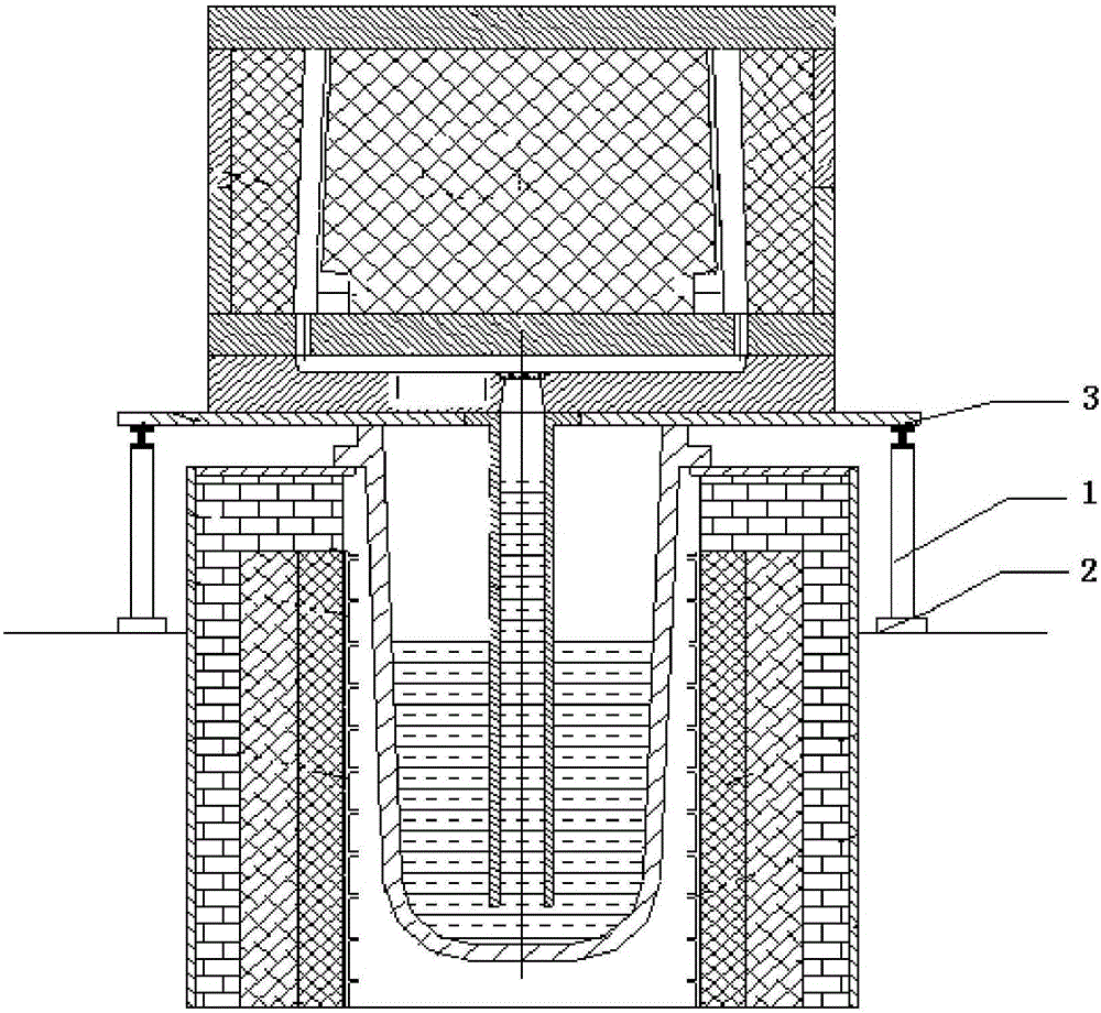 Heavy casting piece low-pressure casting bearing switching device and manufacturing method thereof