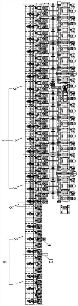 Device for preventing steel build-up of bar wire marshalling rack and operation method thereof