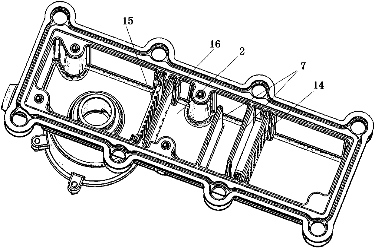 Cylinder cover-built-in oil-gas separation system