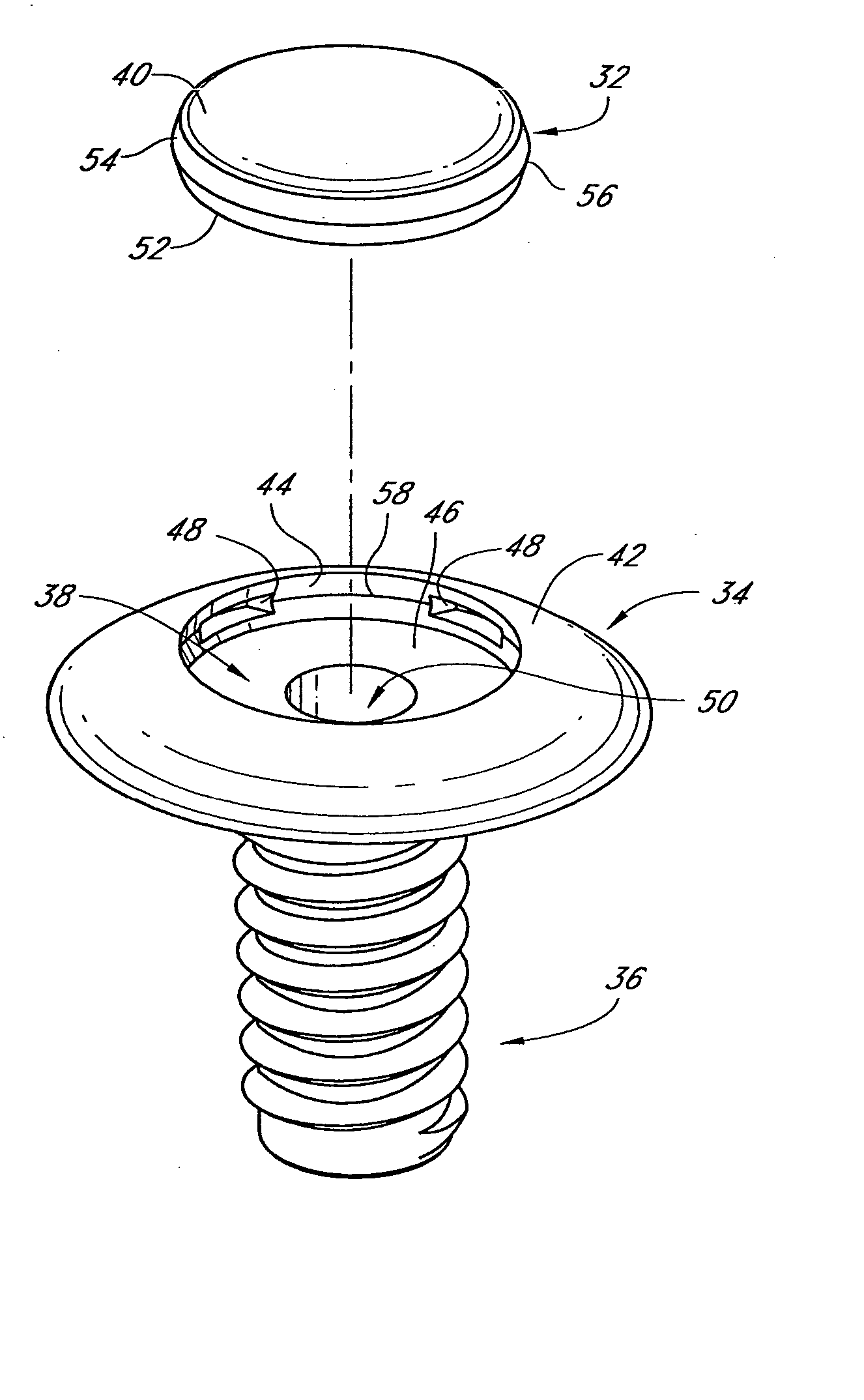 Low profile fastening system