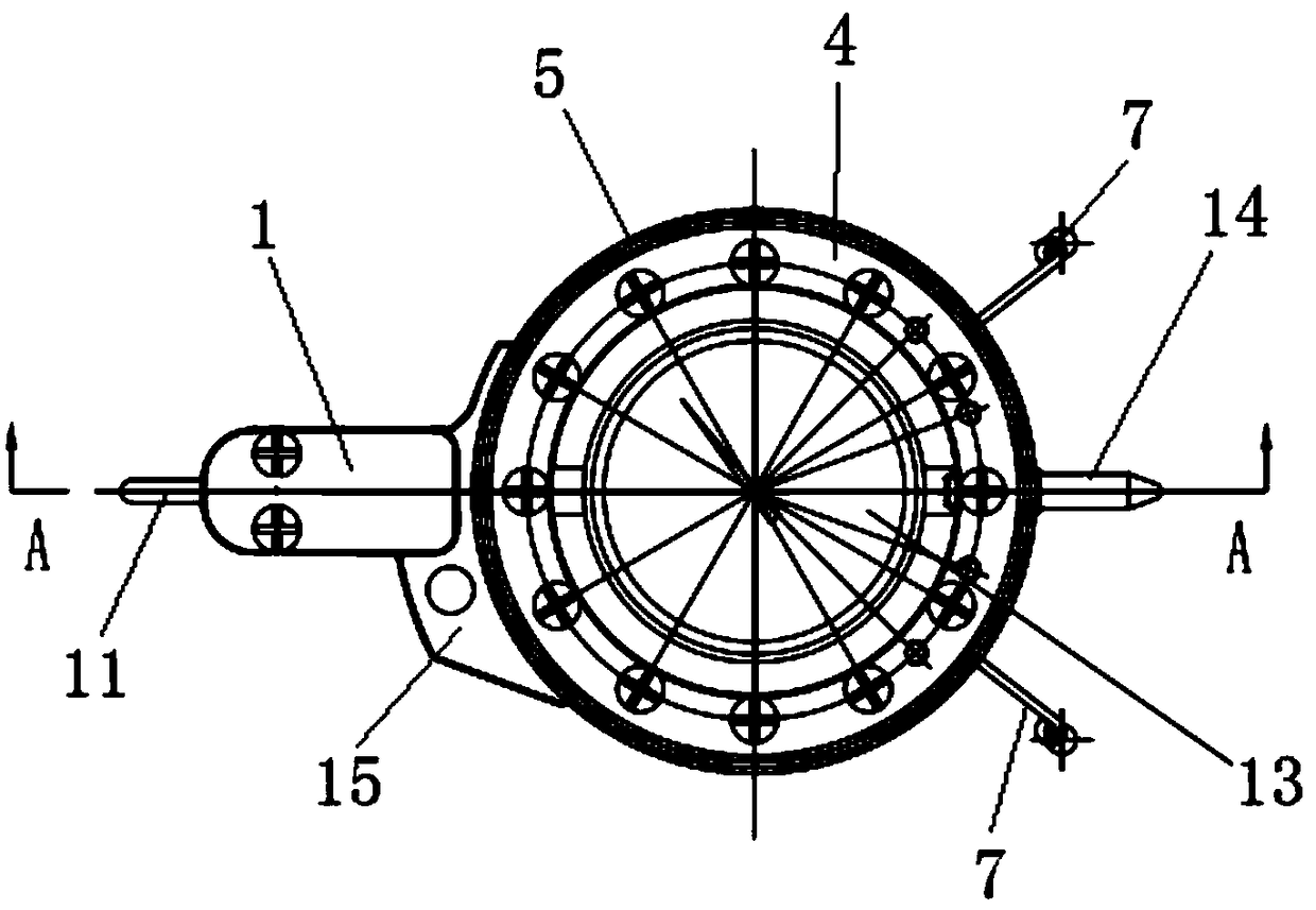 Device for measuring diameter of internal slot