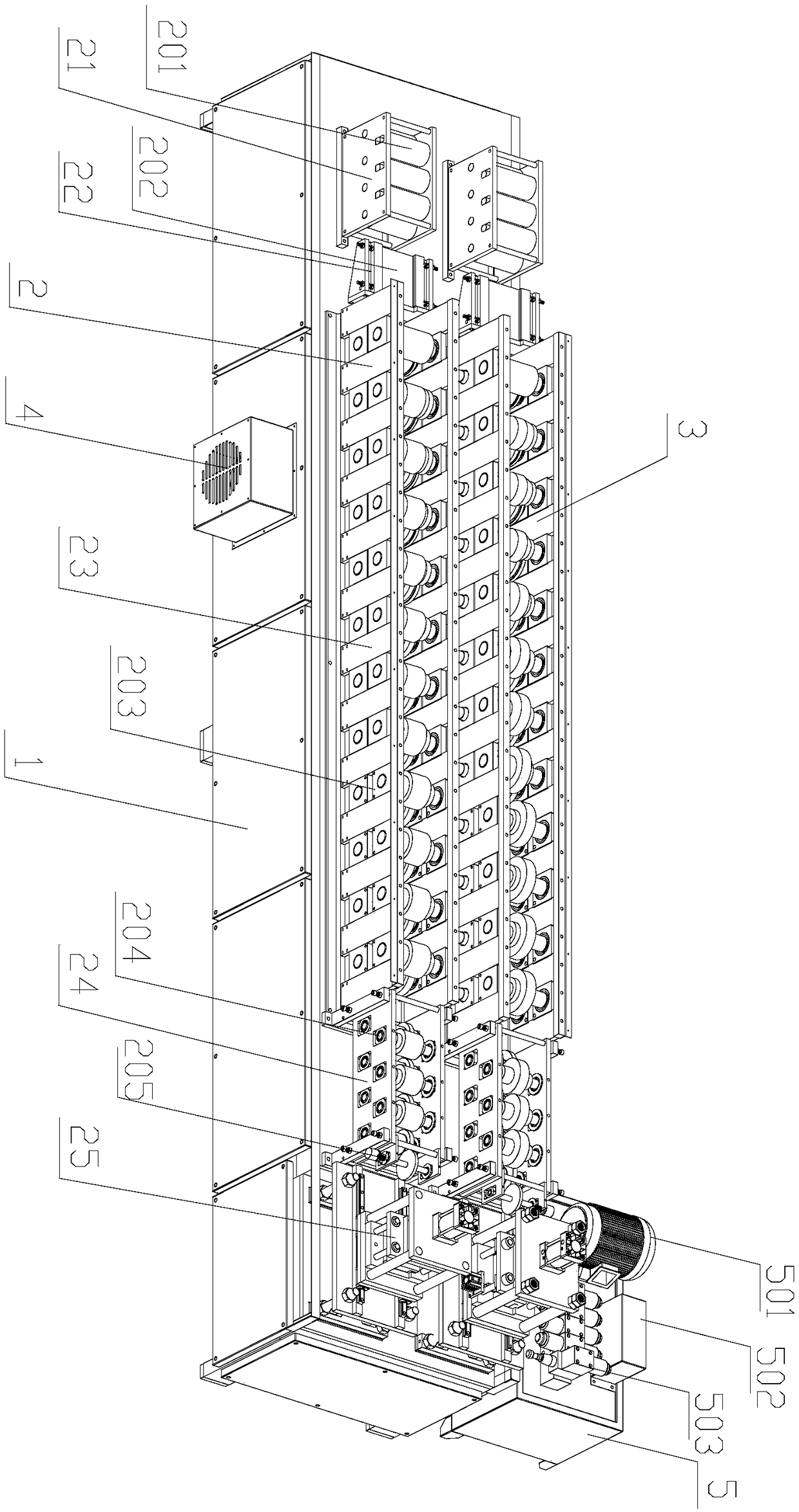 A fully automatic roll forming production line