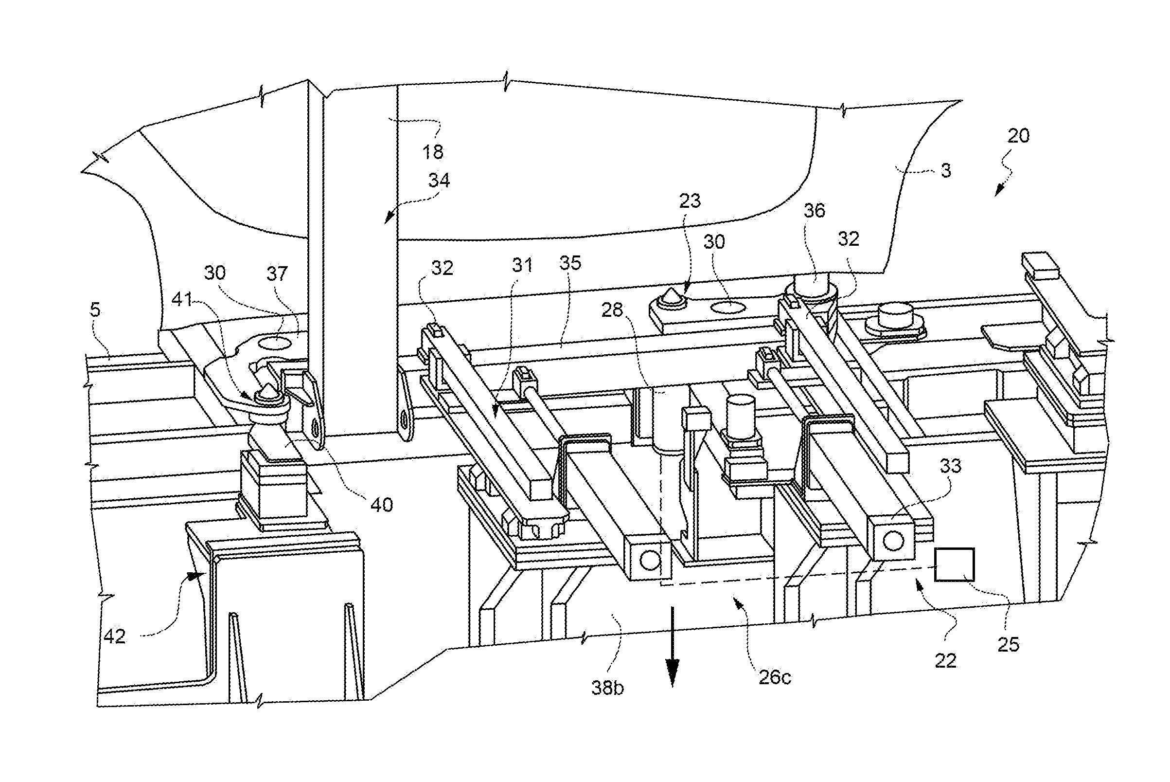 Plant for assembling mechanical parts on vehicle bodies