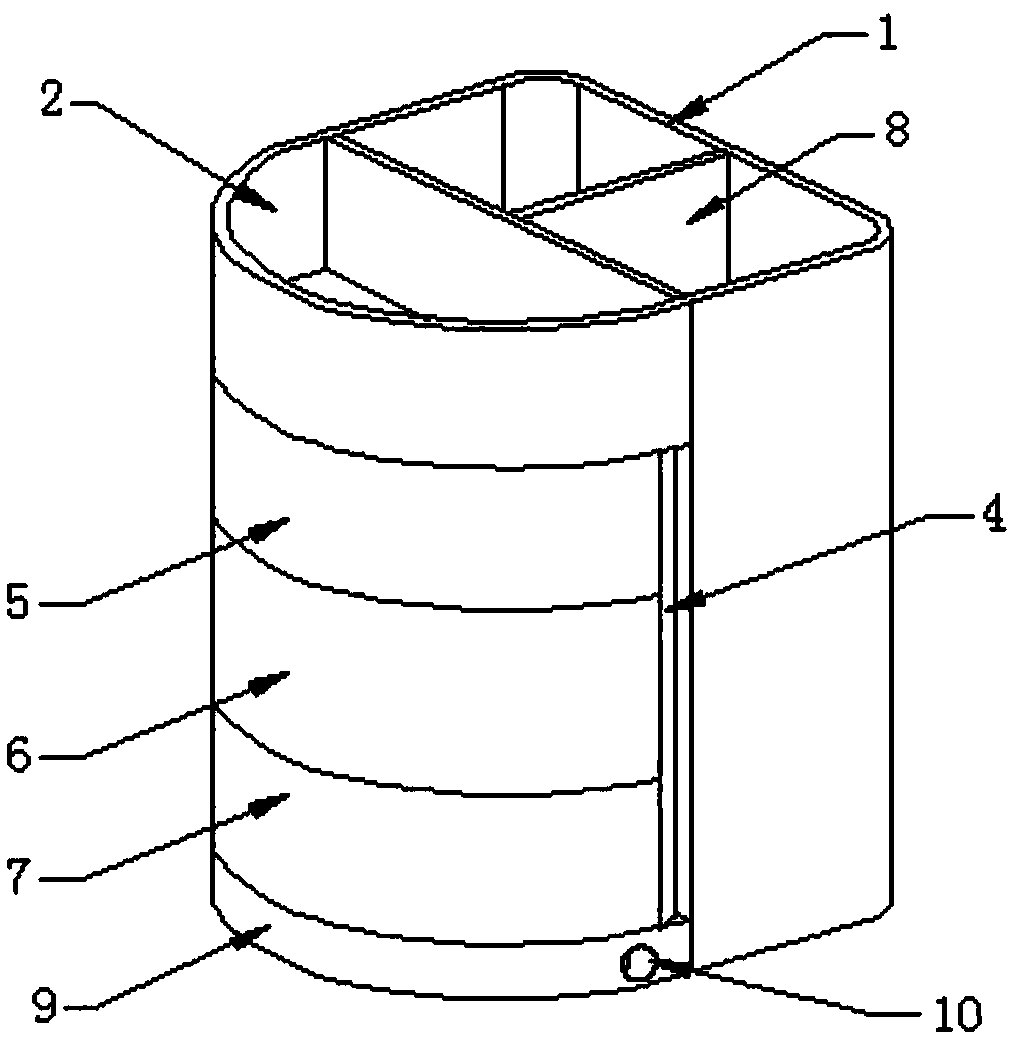 Pen container facilitating outdoor use