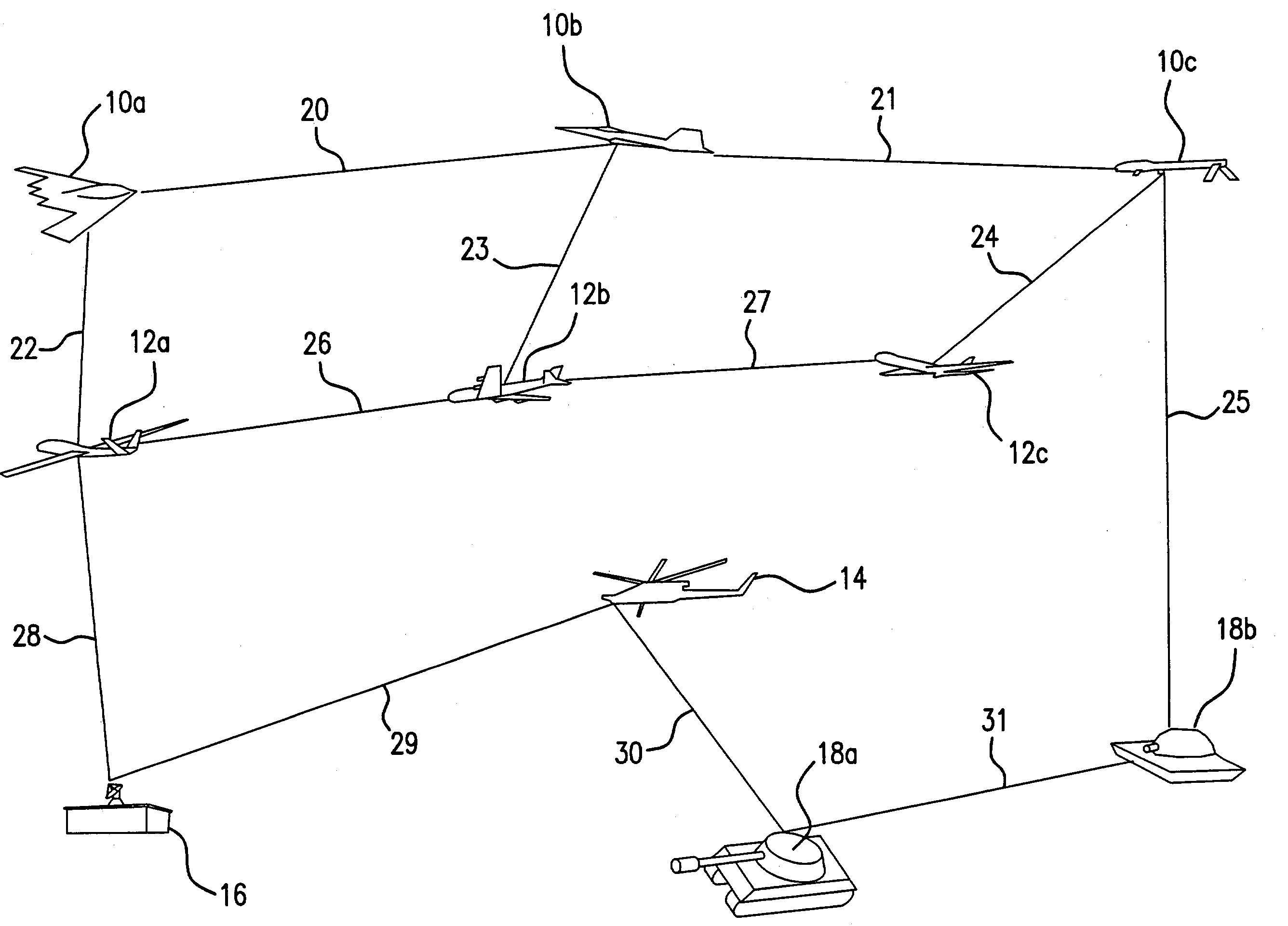 Optical wireless networks with adjustable topologies