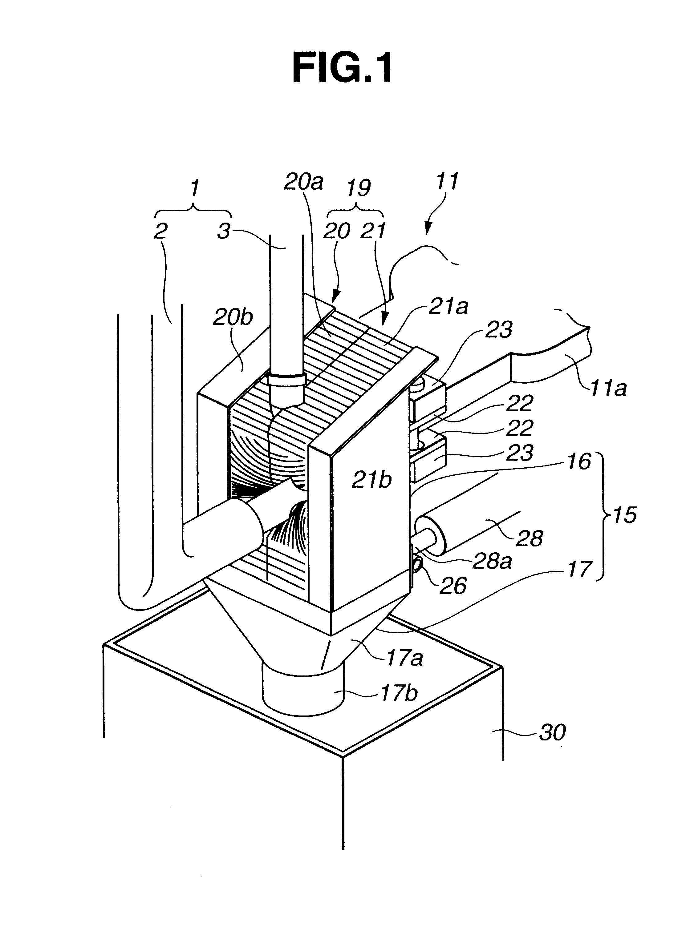 Chip collecting apparatus for tip dresser