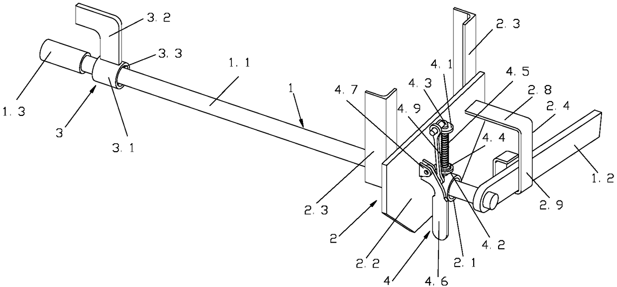 Opening and closing operation device for loading and unloading valve at the bottom of railway tank car