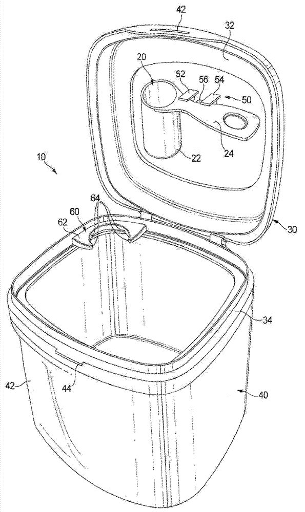 Dispensing apparatus having overcap and scoop