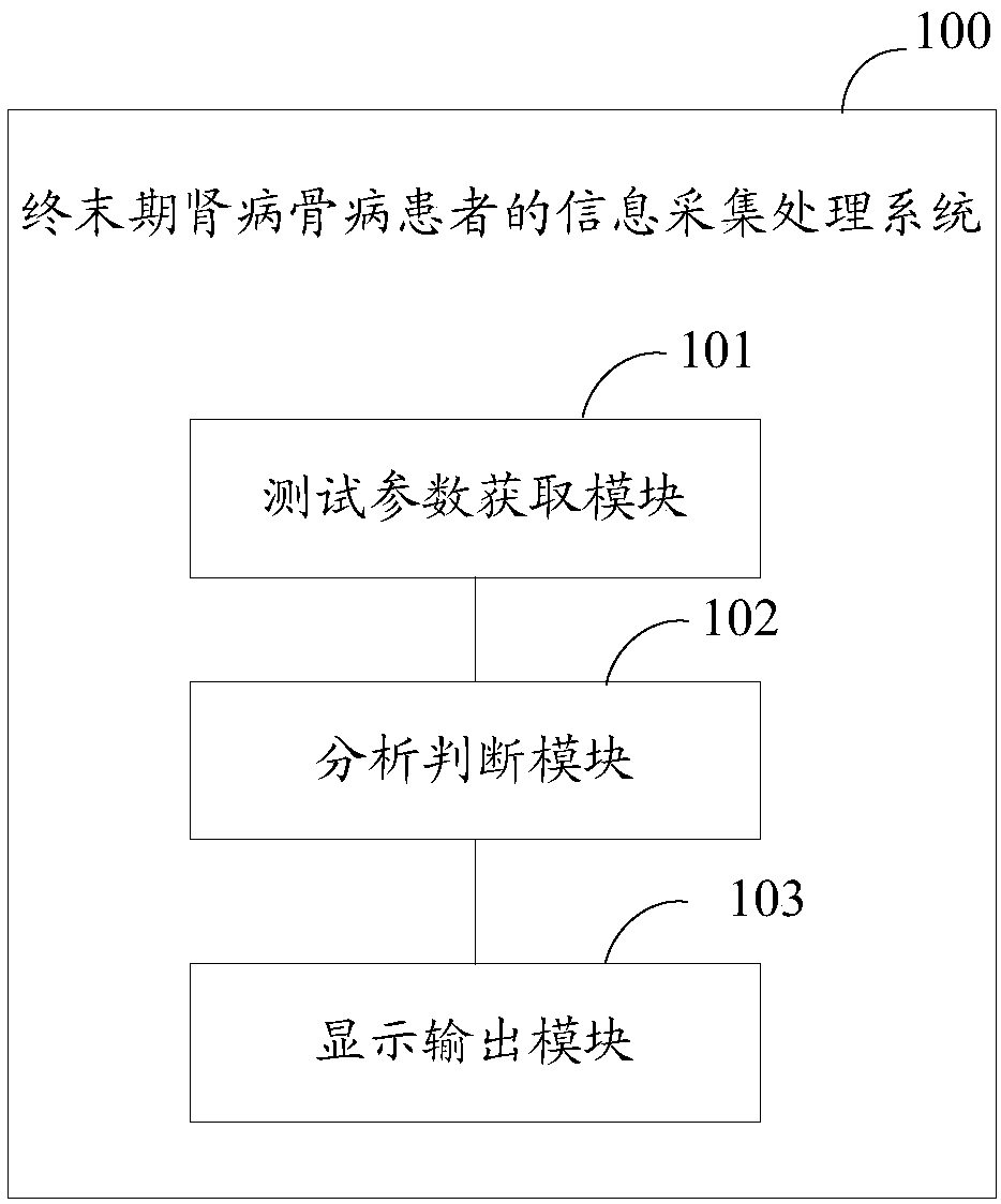 Information acquisition processing system and method for patients with nephrotic bone disease