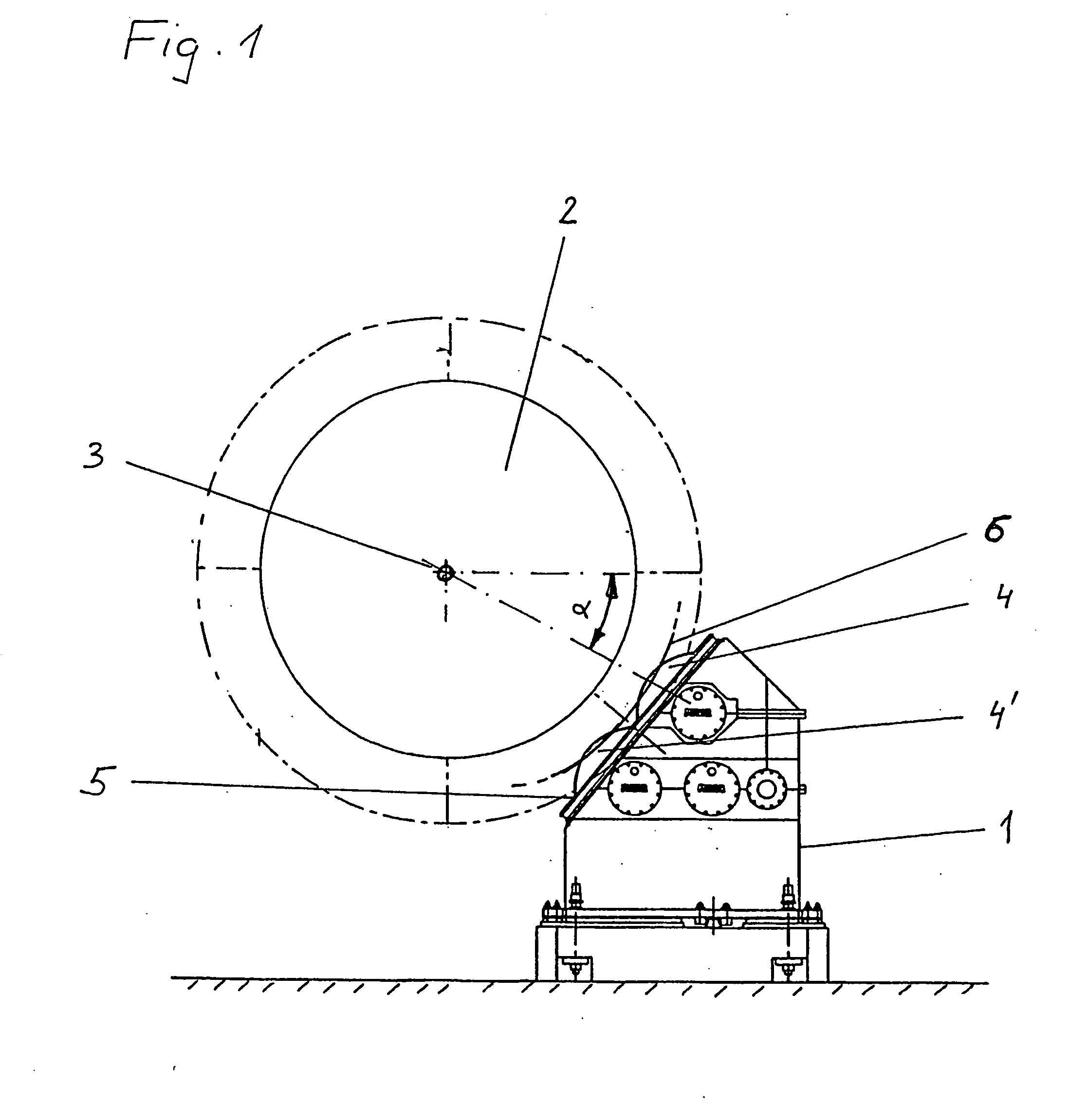 Drive unit for horizontally turning rotational solid