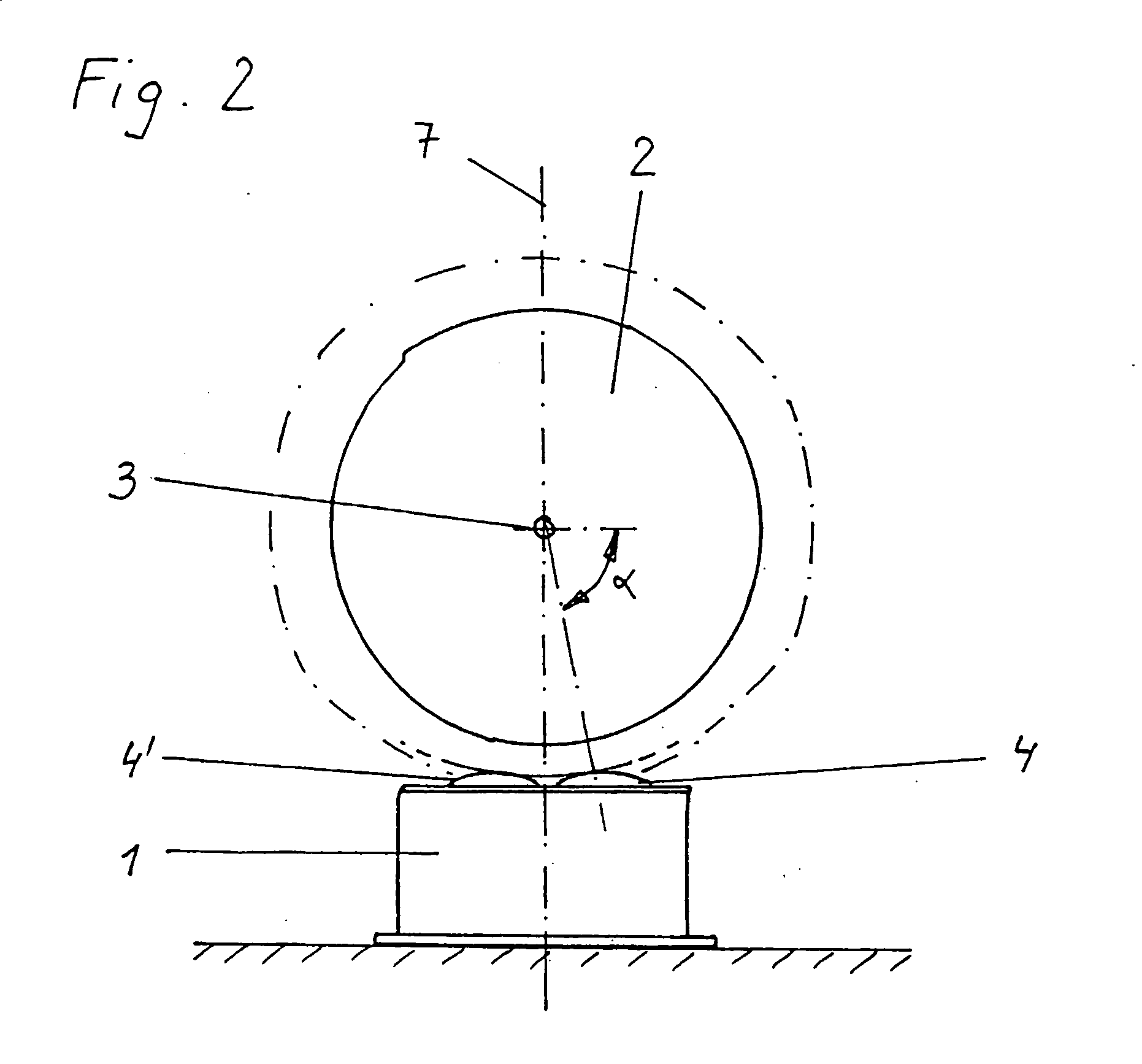 Drive unit for horizontally turning rotational solid