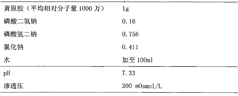 Xanthan-gum-containing pharmaceutical preparation for joint intracavity injection