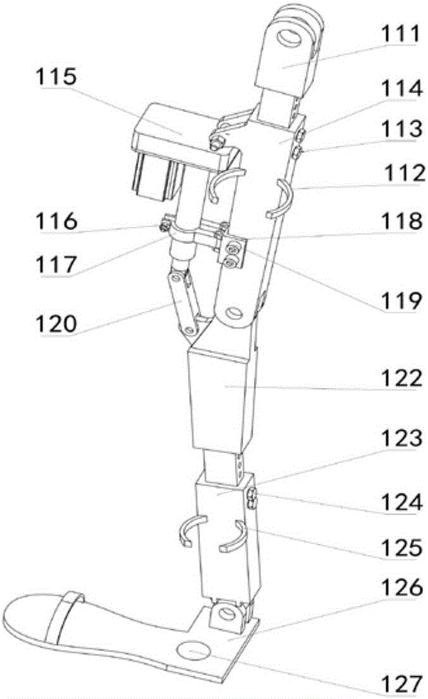 Novel lower extremity exoskeleton rehabilitation training device and training method