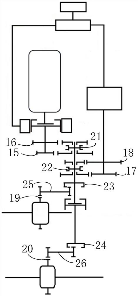 Vehicle hybrid powertrain, control method and vehicle