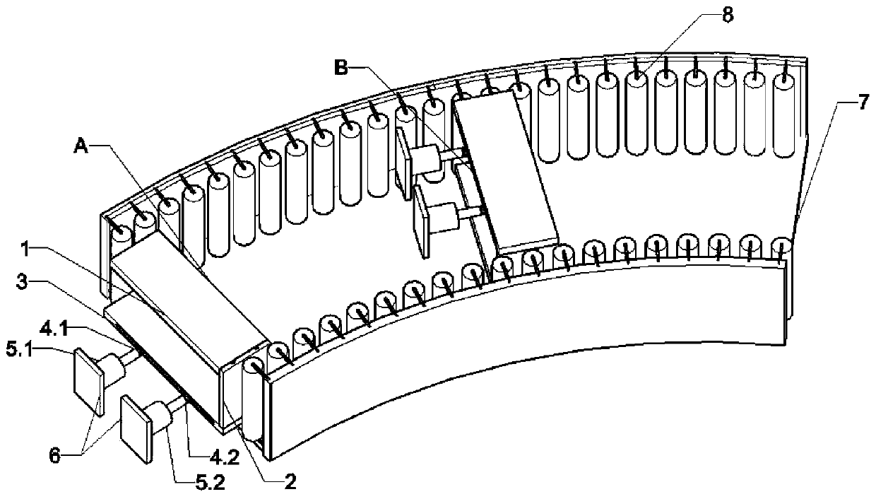 Drawing equipment and method for pultrusion production of curved profiles based on differential drawing rate