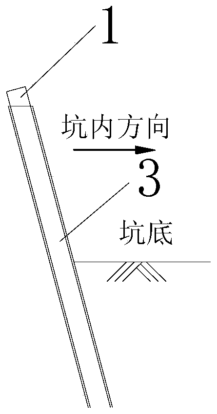 Supporting system and supporting method of slant cement soil mixing pile foundation pit