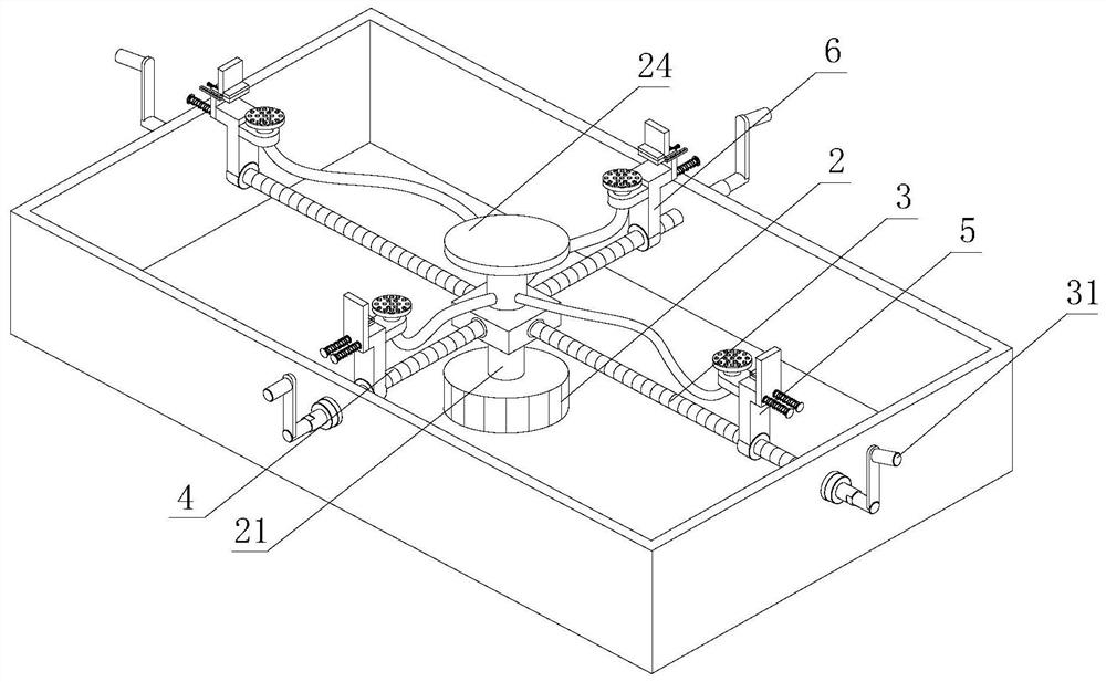 Glass size detection positioning device and implementation method thereof