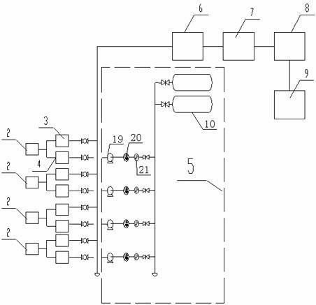 Medium-pressure gas collection technique based on cluster well