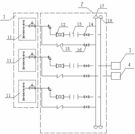 Medium-pressure gas collection technique based on cluster well