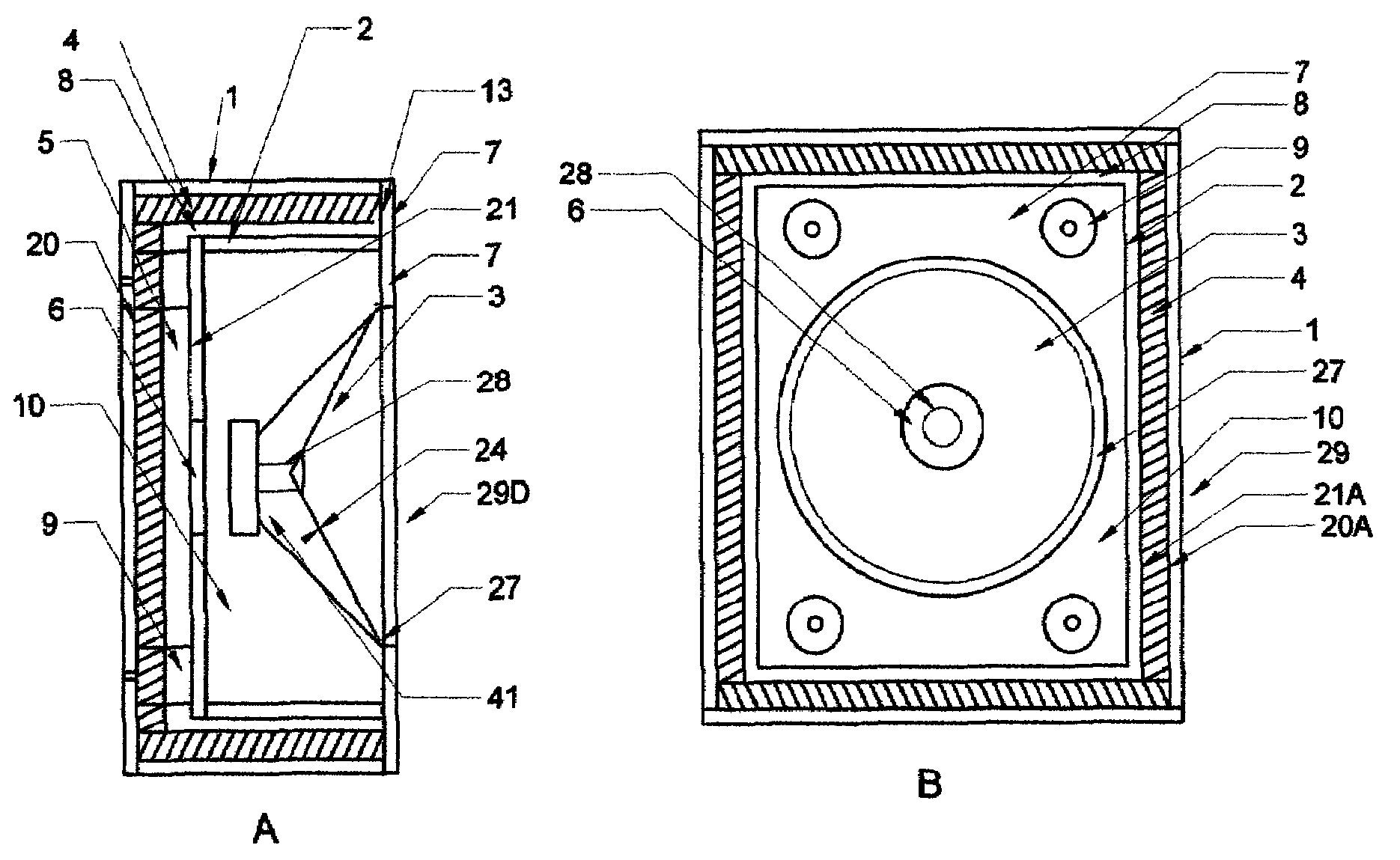 Closed loop embedded audio transmission line technology for loudspeaker enclosures and systems